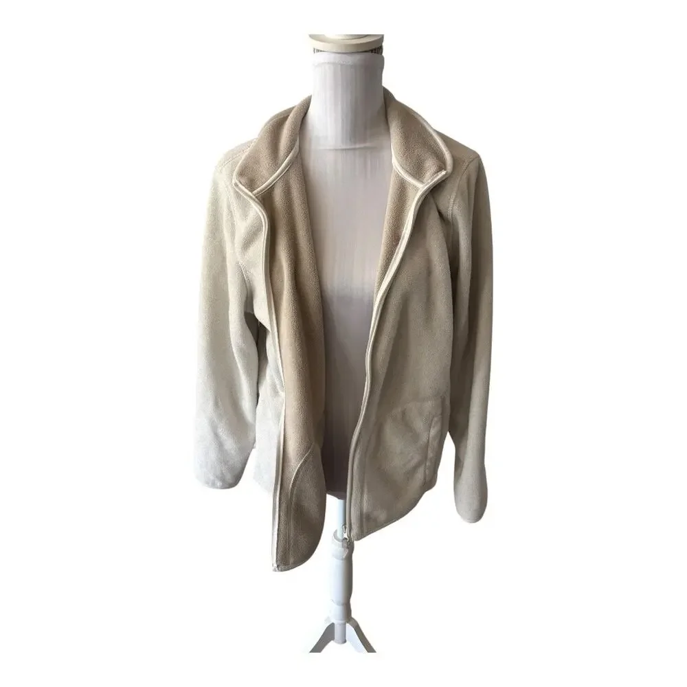 St. John's Bay Active Cream Tan Jacket Size XL